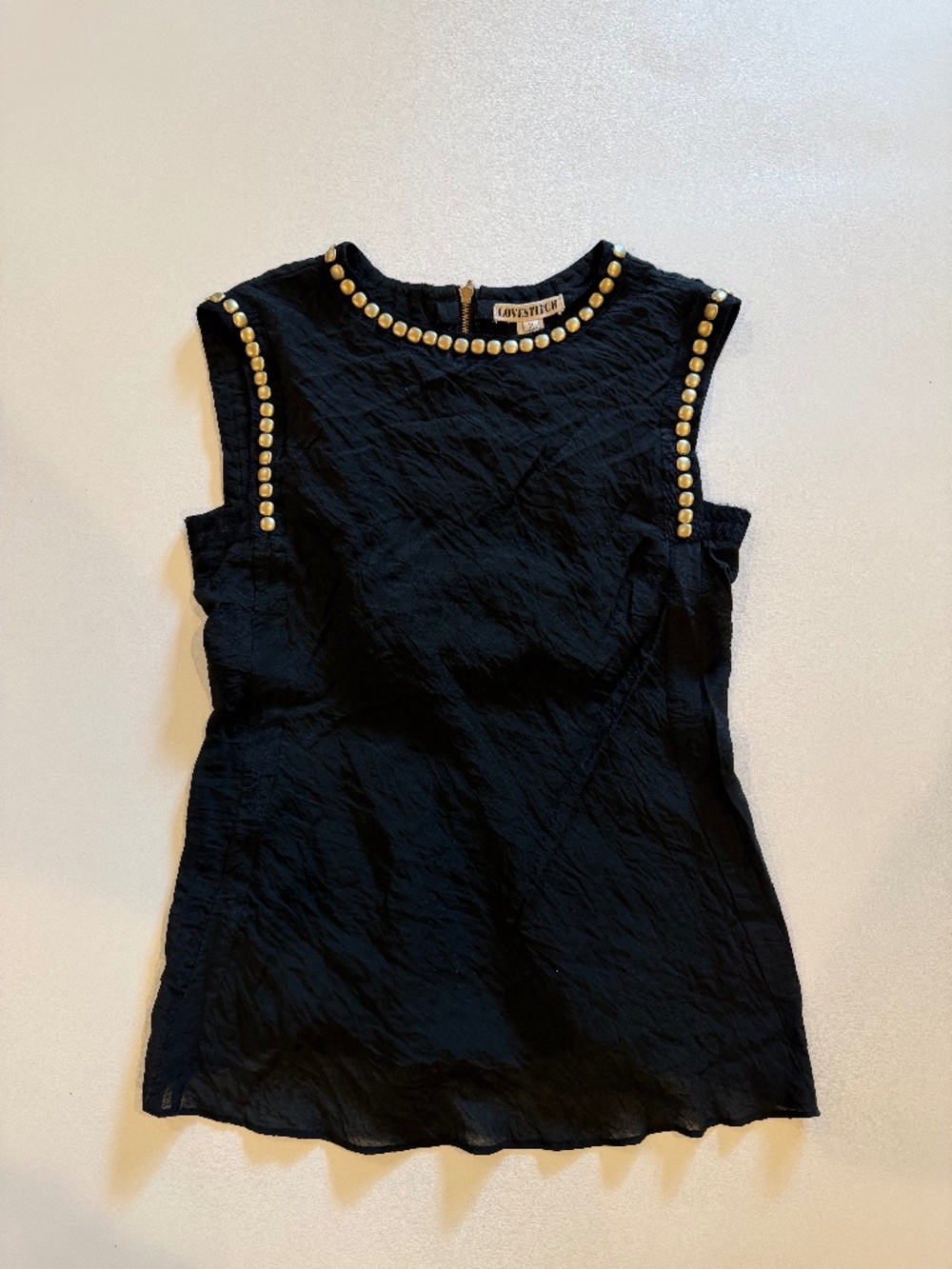 NWOT FIT AND FLARE STUDDED TOP